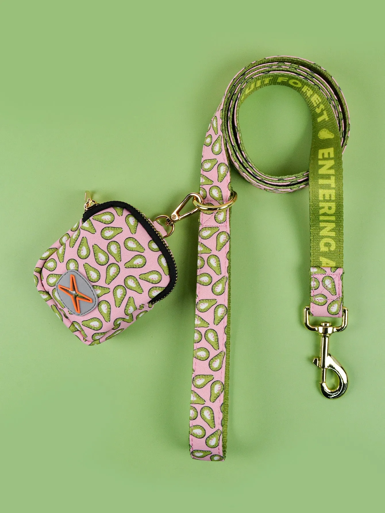 Polyester pet waste rope set with hand grip, integrated bag container, blue ice cream colour