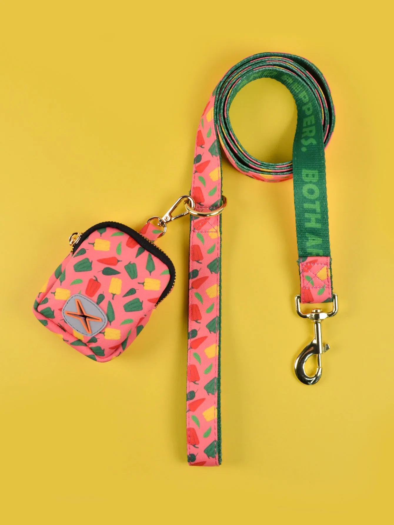 Polyester pet waste rope set with hand grip, integrated bag container, blue ice cream colour