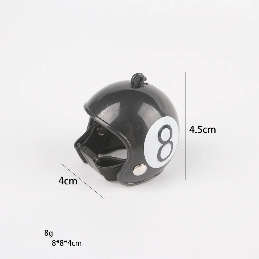 Adjustable PP plastic pet helmet for small chickens and birds with elastic bands and sponge lining