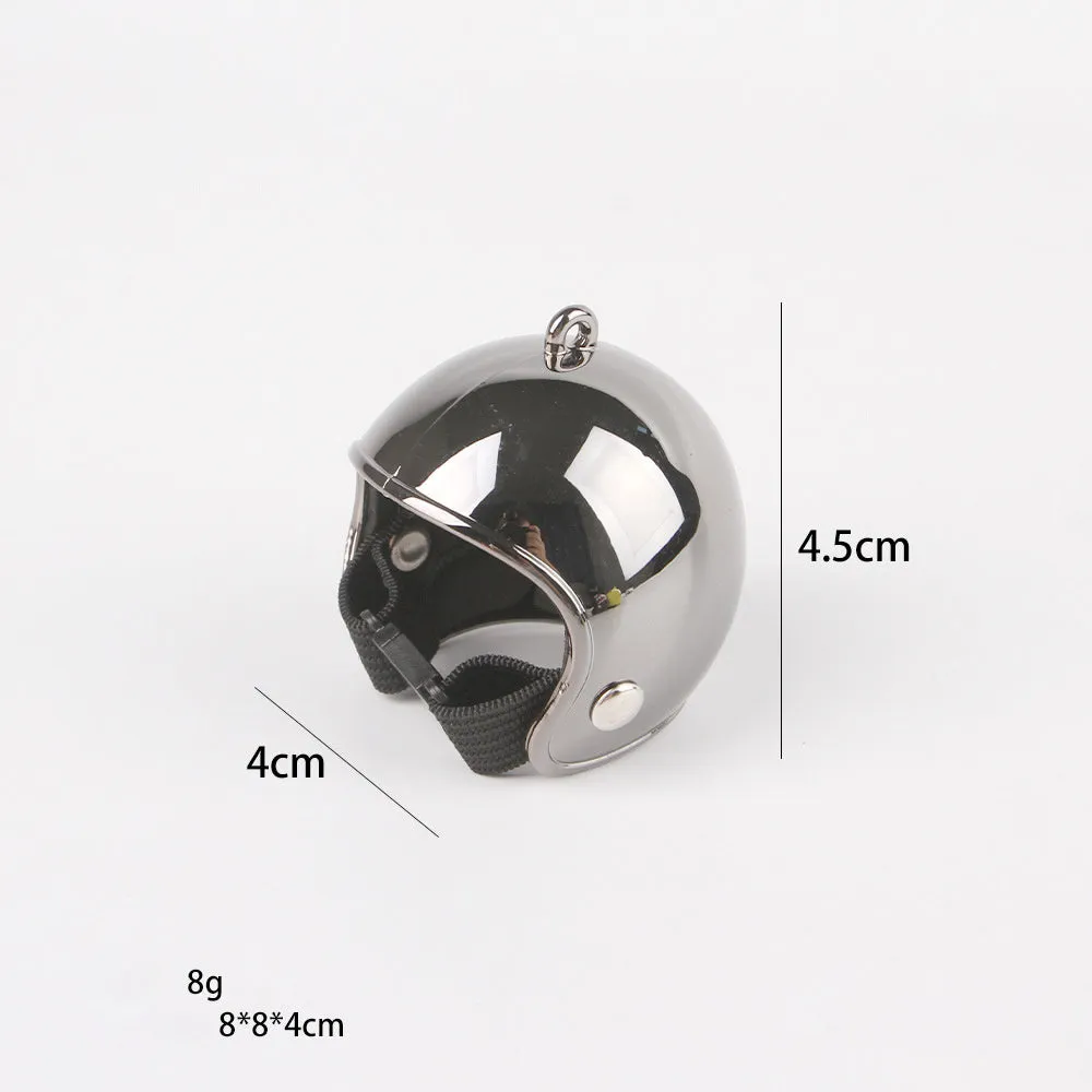 Adjustable PP plastic pet helmet for small chickens and birds with elastic bands and sponge lining