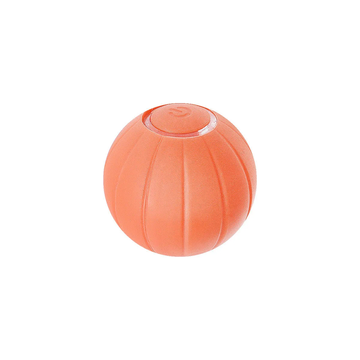 Orange smart bouncing silicone ball toy for cats 4.2cm diameter with USB rechargeable port