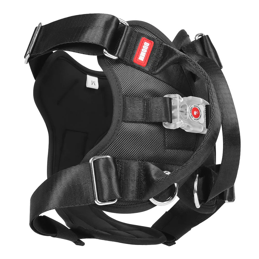 LED luminous chest strap explosion proof Oxford cloth black colour front view