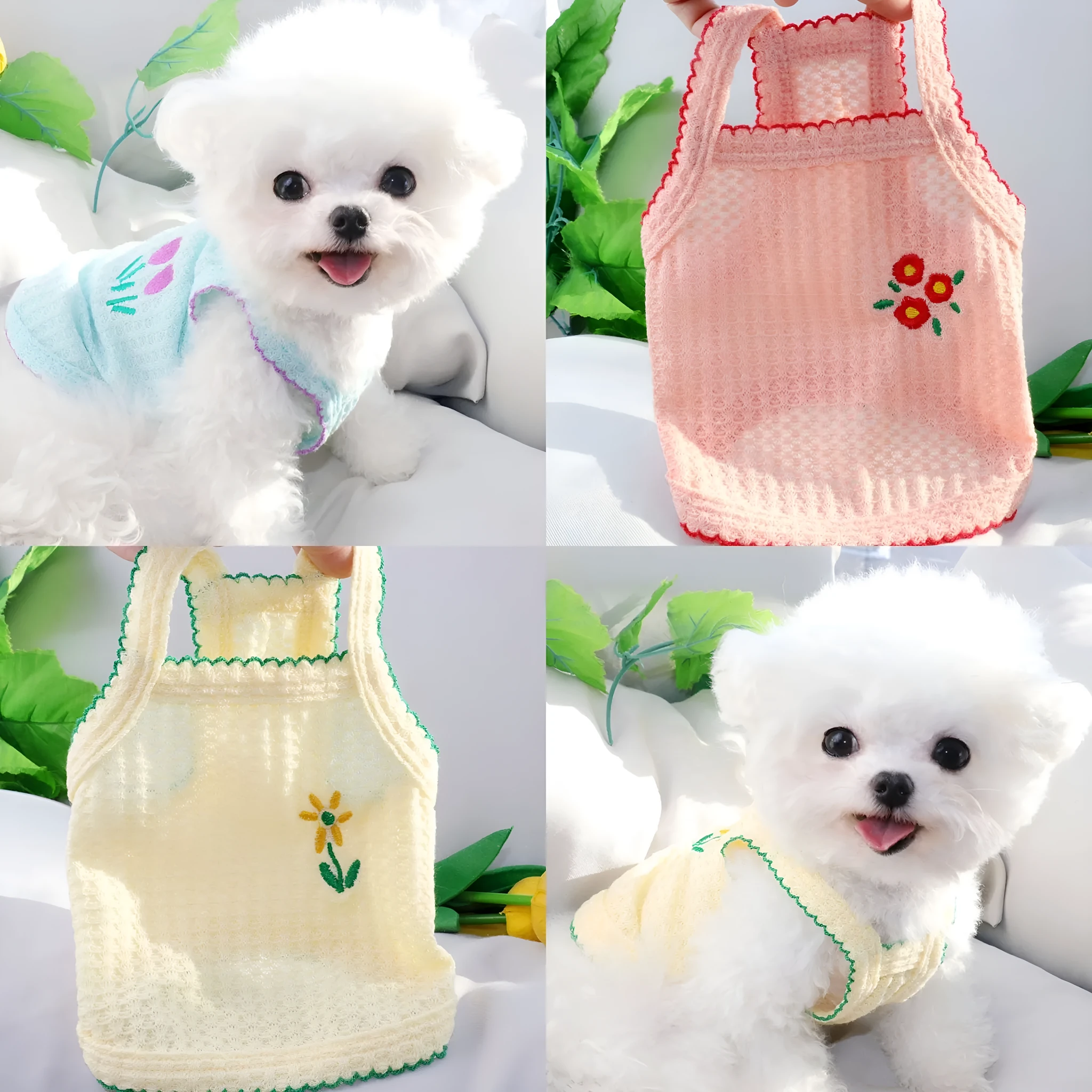 Teddy Bomei VIP cartoon pet vest in yellow for small cats and dogs, pull-on design