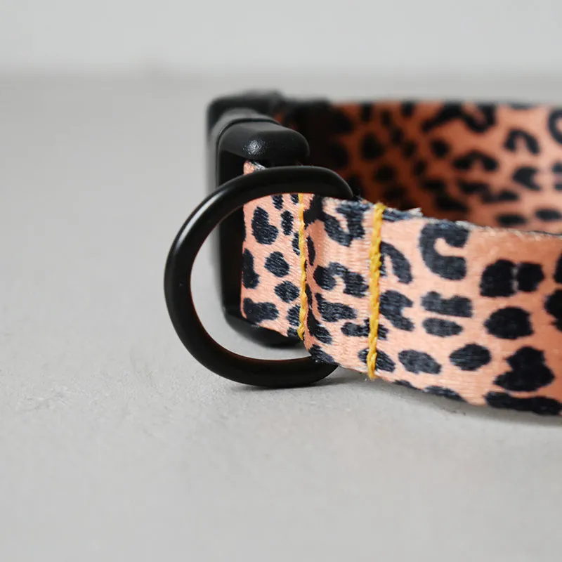 Ribbon webbing dog collar with printed ethnic pattern 2.5cm width adjustable buckle closure