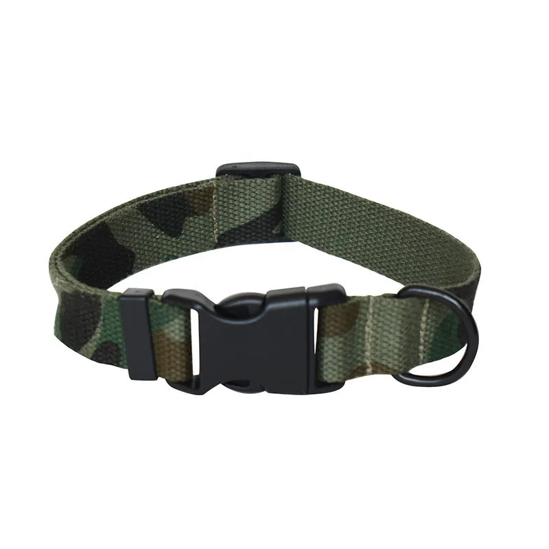 Ribbon webbing dog collar with printed ethnic pattern 2.5cm width adjustable buckle closure