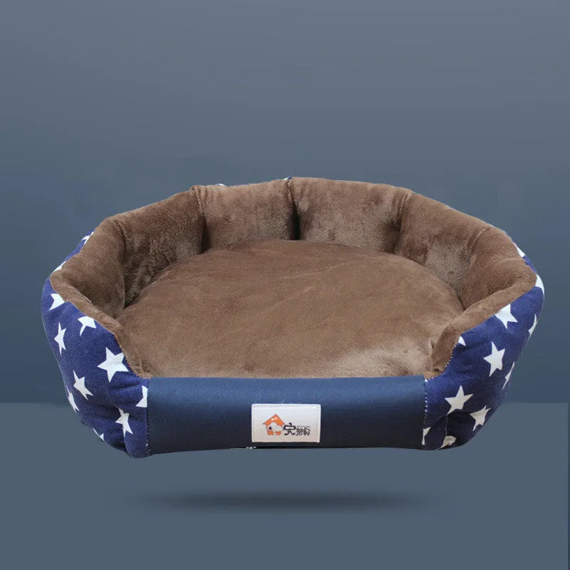 Round washable dog bed in grey with removable cover, suitable for small to large dogs, M to XXL sizes