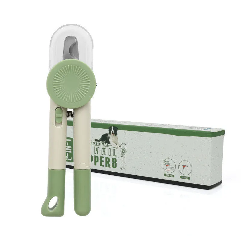 Plastic pet nail clippers in pink with anti-blood position design for dogs
