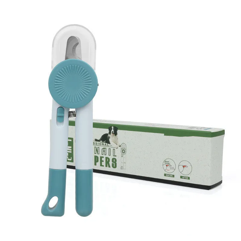 Plastic pet nail clippers in pink with anti-blood position design for dogs