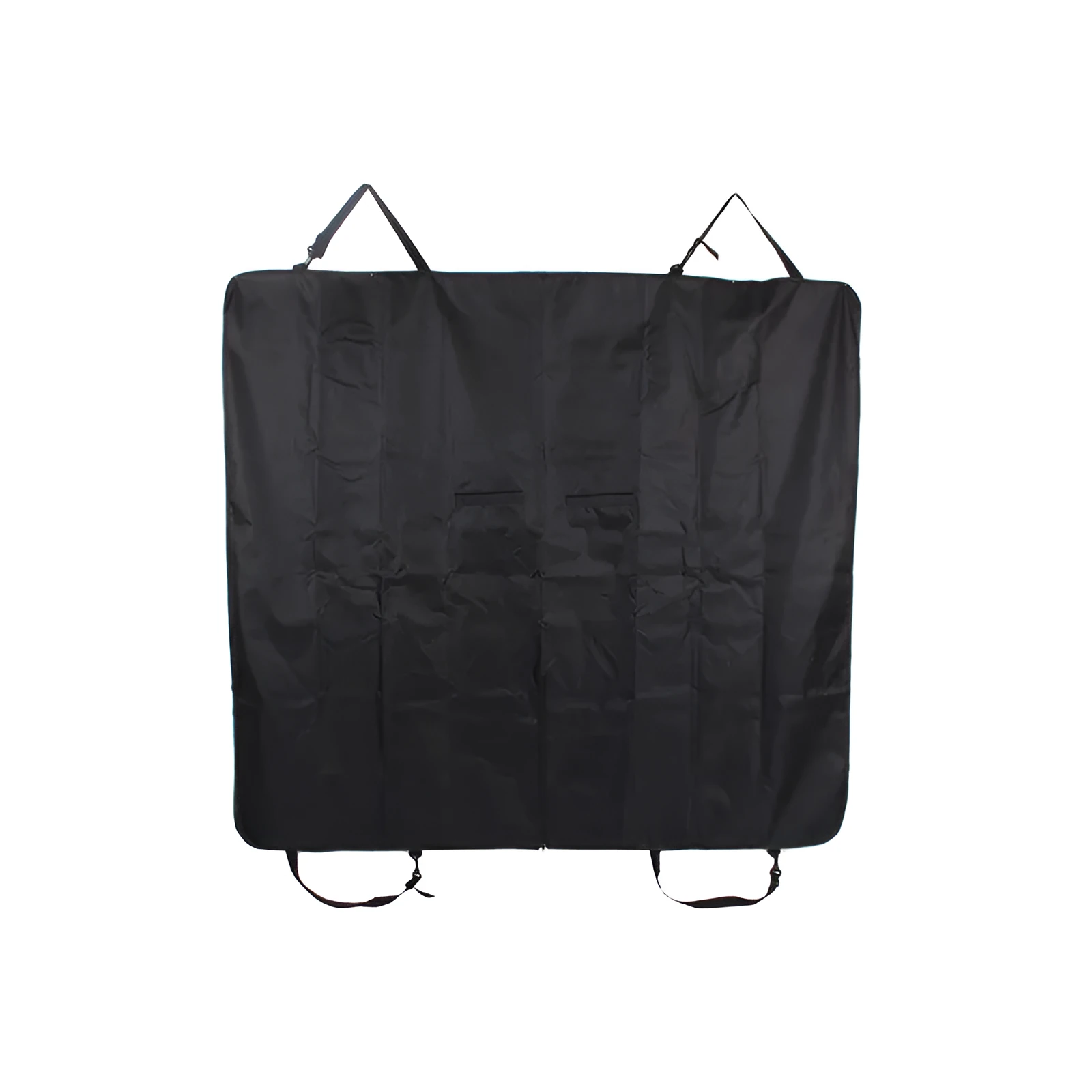 Black waterproof pet car mat with universal fit for five-seater vehicles, measuring 23x15x4cm