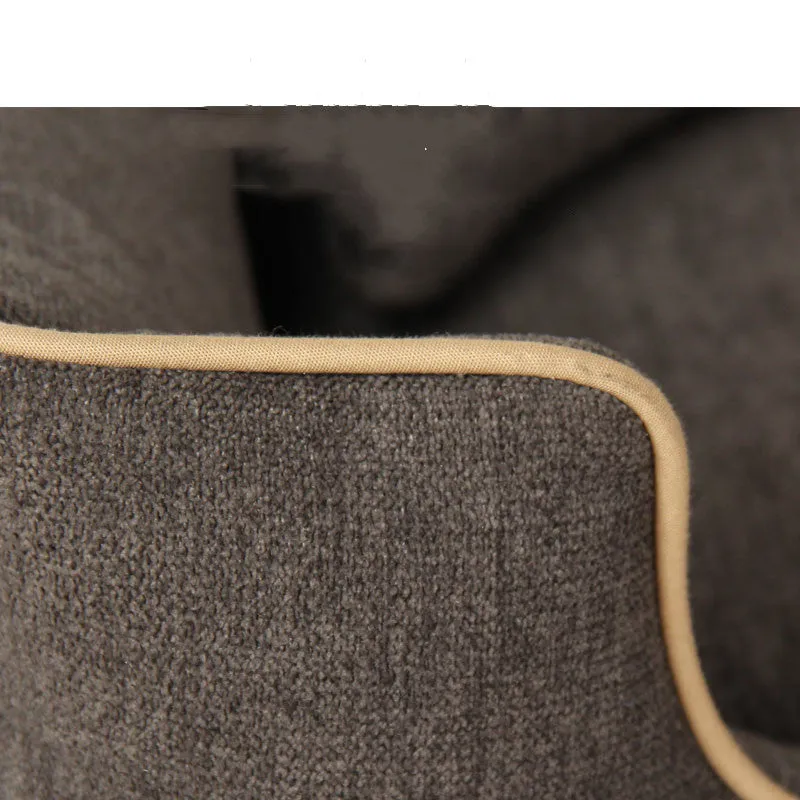 Small dog bed with grey fabric and removable cover, bite-resistant and dirt-resistant, size M