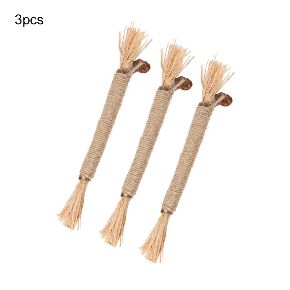 Natural silvervine chew sticks for cats in two diameter options for dental care and play
