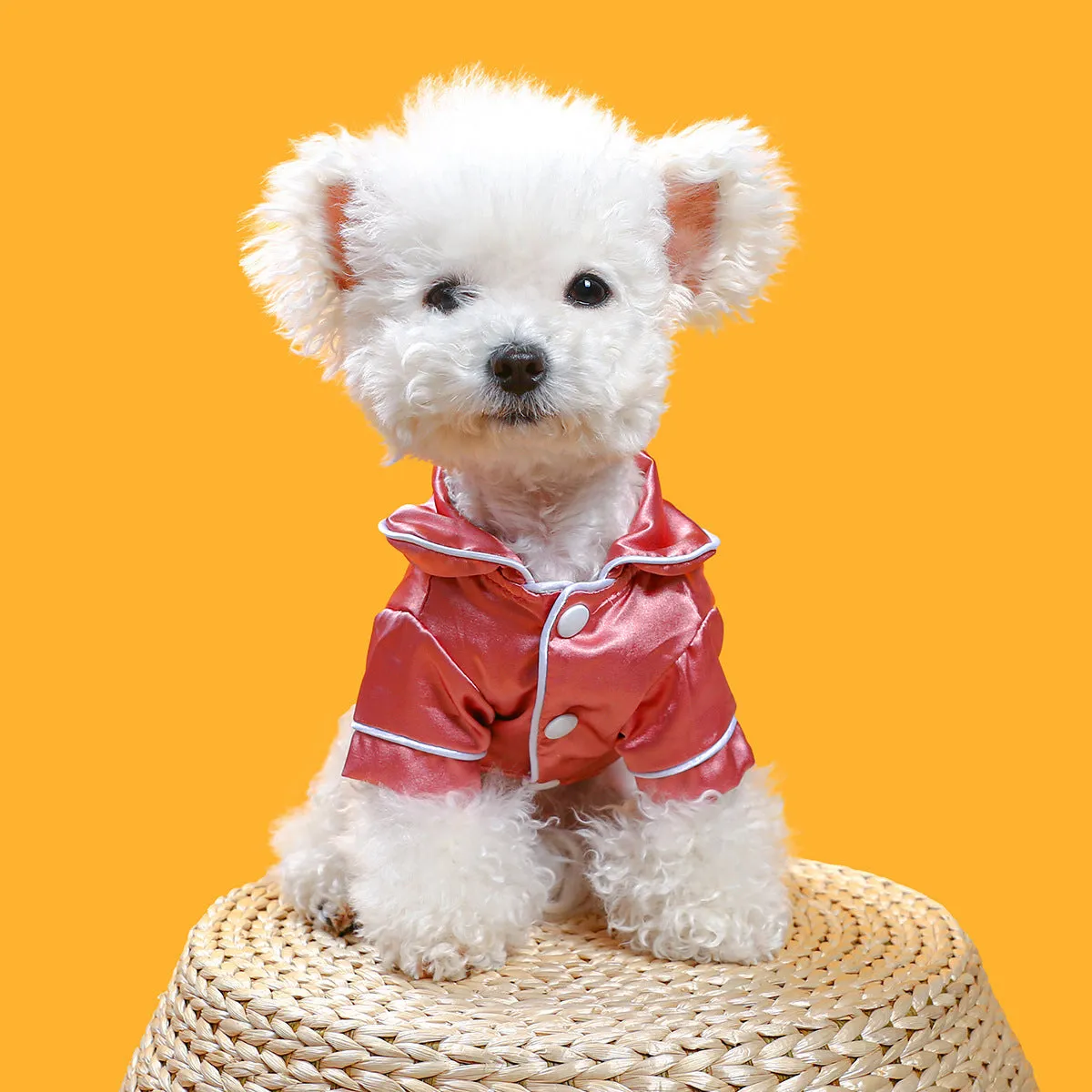 Cotton pet pyjamas in princess style for dogs, pink colour, size M