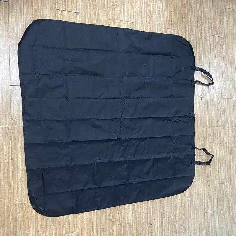 Waterproof Oxford cloth car rear pet dog cushion 137x147cm in orange with side wings for seat protection