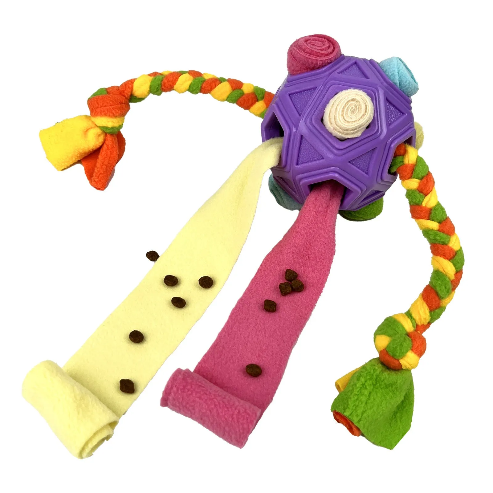 Blue TPR rubber sniffing ball dog puzzle toy for interactive training