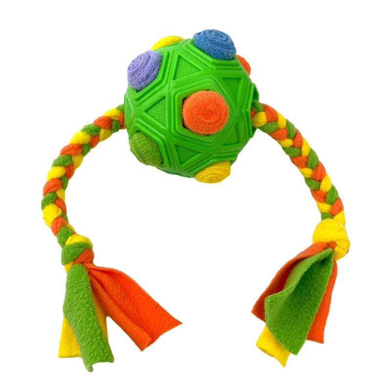 Blue TPR rubber sniffing ball dog puzzle toy for interactive training