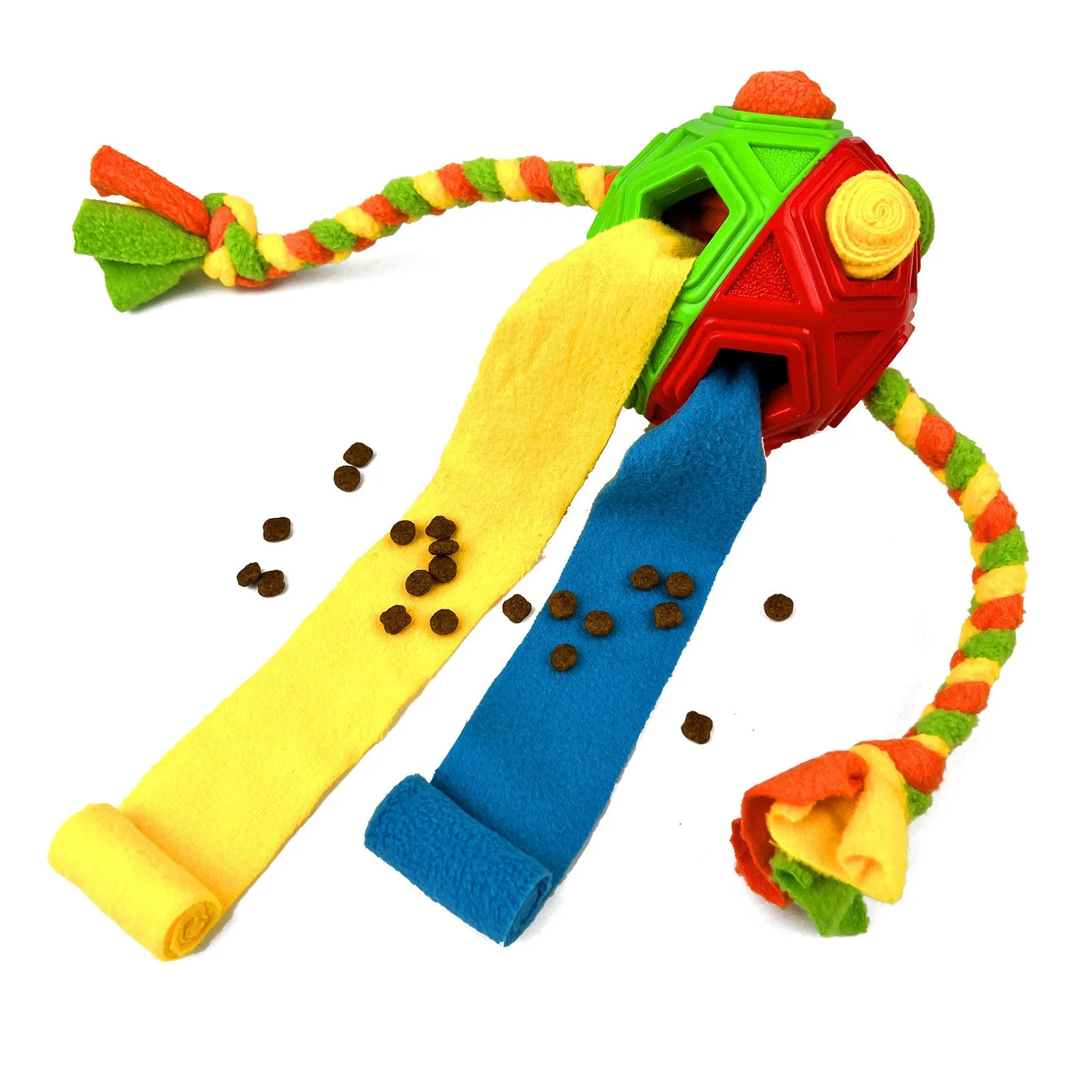 Blue TPR rubber sniffing ball dog puzzle toy for interactive training