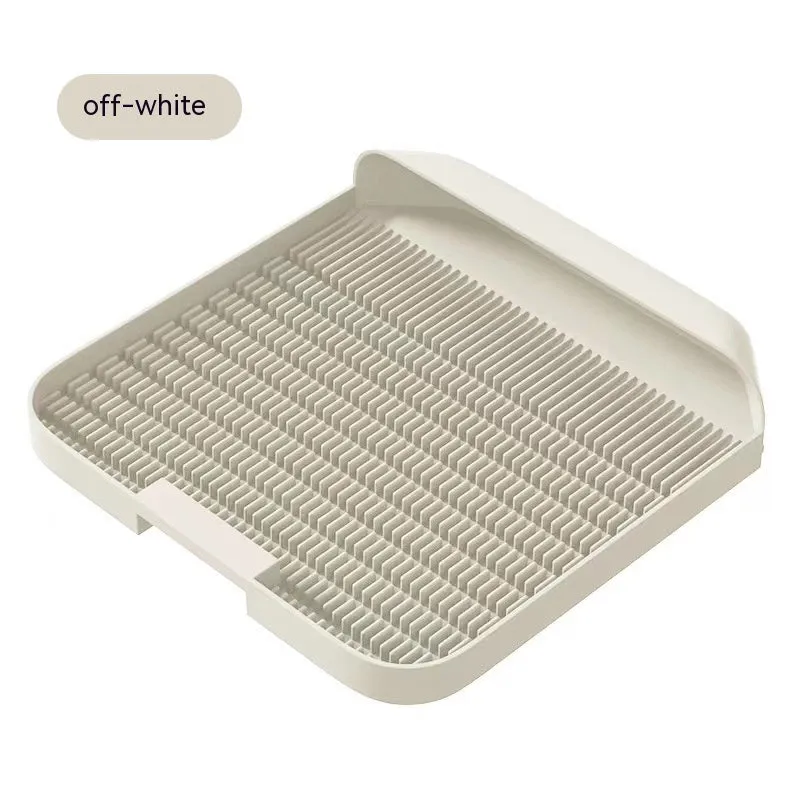 PP cat litter mat in bamboo charcoal gray colour measuring 37x37x8cm with pedal design