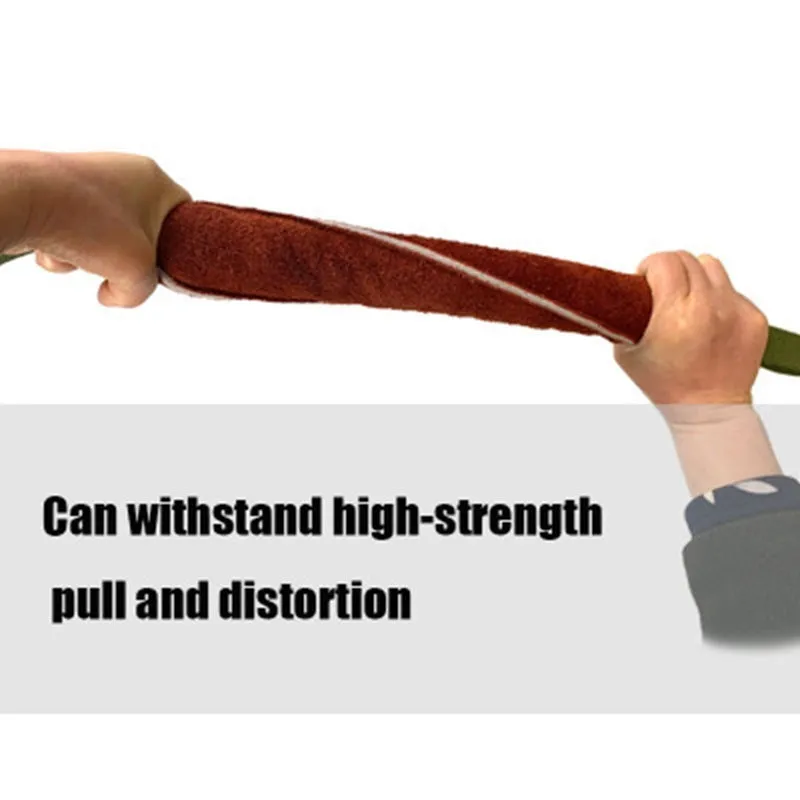 Natural cowhide dog biting training stick 40cm on plain background training exercise toy