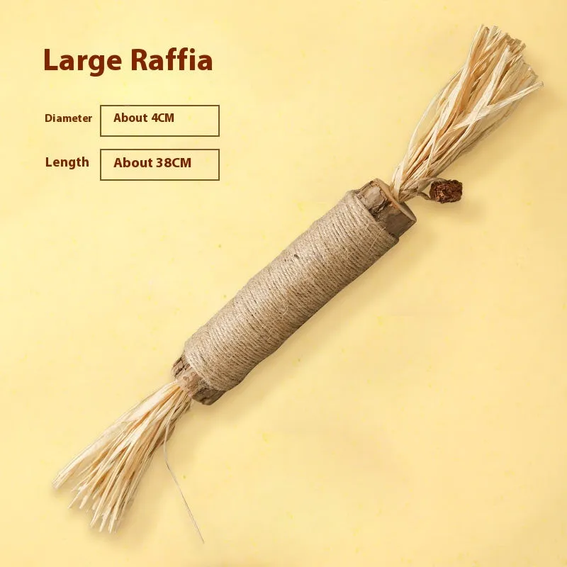 Polygonum Mu cat teeth grinding rod with 2.2cm diameter and Lafite grass catnip elements