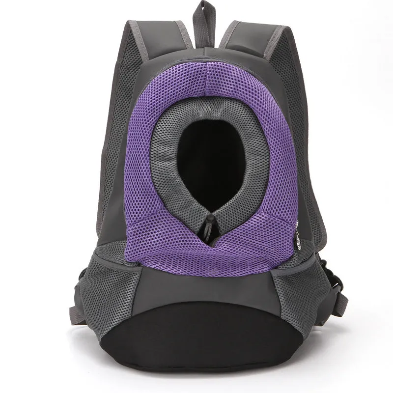 Breathable nylon pet backpack in solid colour for small dogs and cats under 20 kg