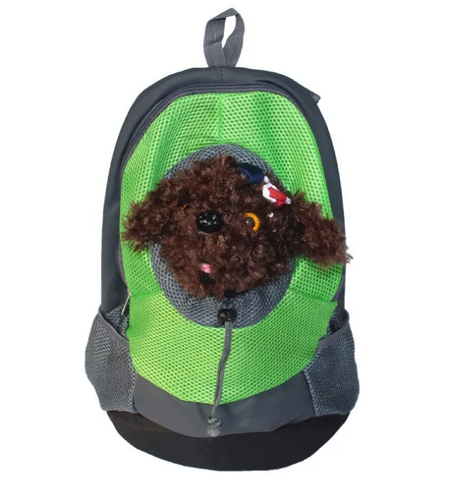Breathable nylon pet backpack in solid colour for small dogs and cats under 20 kg