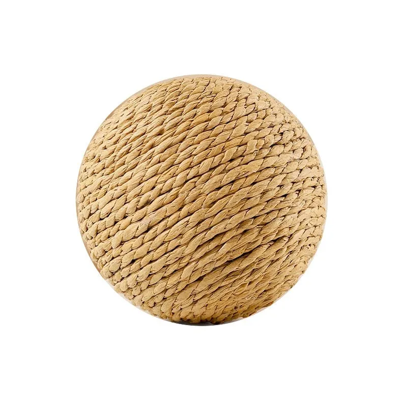 Oversized sisal ball cat toy in 10cm orange self-hi relieving stuffy for interactive biting and batting play