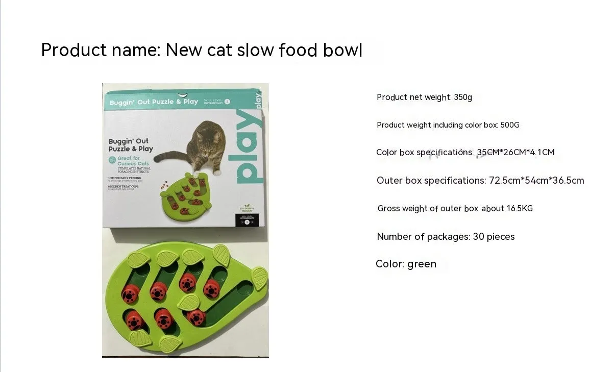 Green Wizard of Oz themed slow-feeding pet bowl made from PP material on plain background