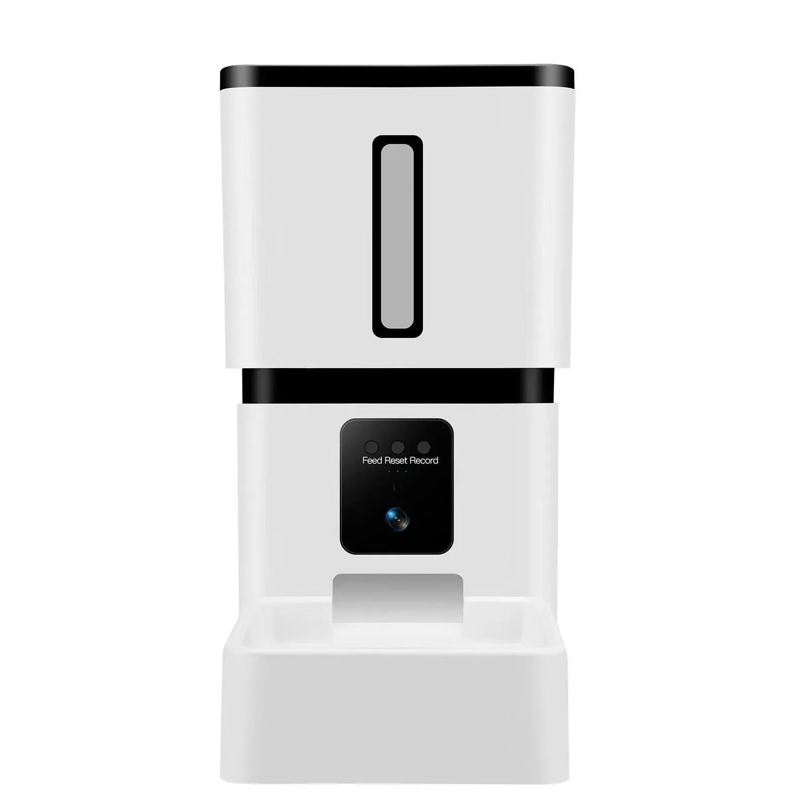 White intelligent pet feeder with 8L capacity and WiFi control