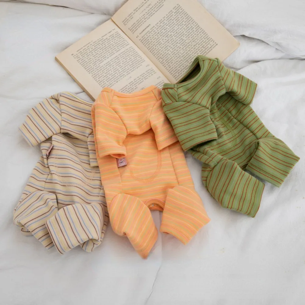 Pet dog four feet home clothing in apricot colour with fashion minimalist stripe design for small to extra large dogs