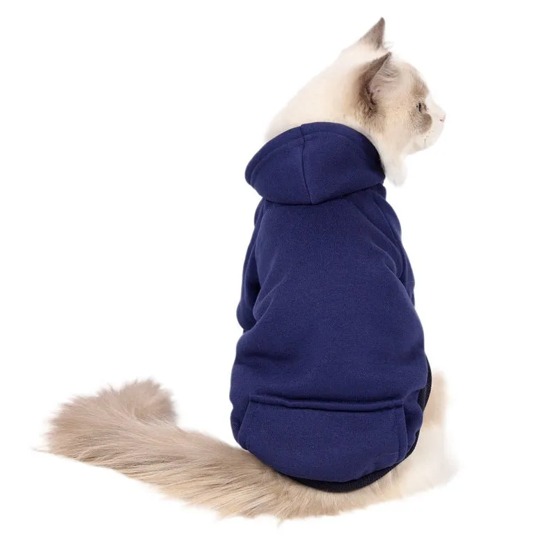 Fleece dog coat for small and medium sized dogs in blue, available in multiple sizes and colours