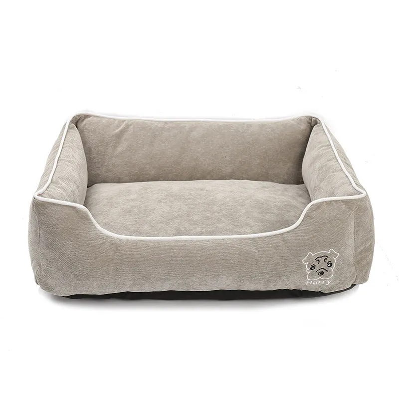 Bite resistant corduroy dog kennel in Blue colour, size XL, with dimensions 70 x 53 x 20 cm