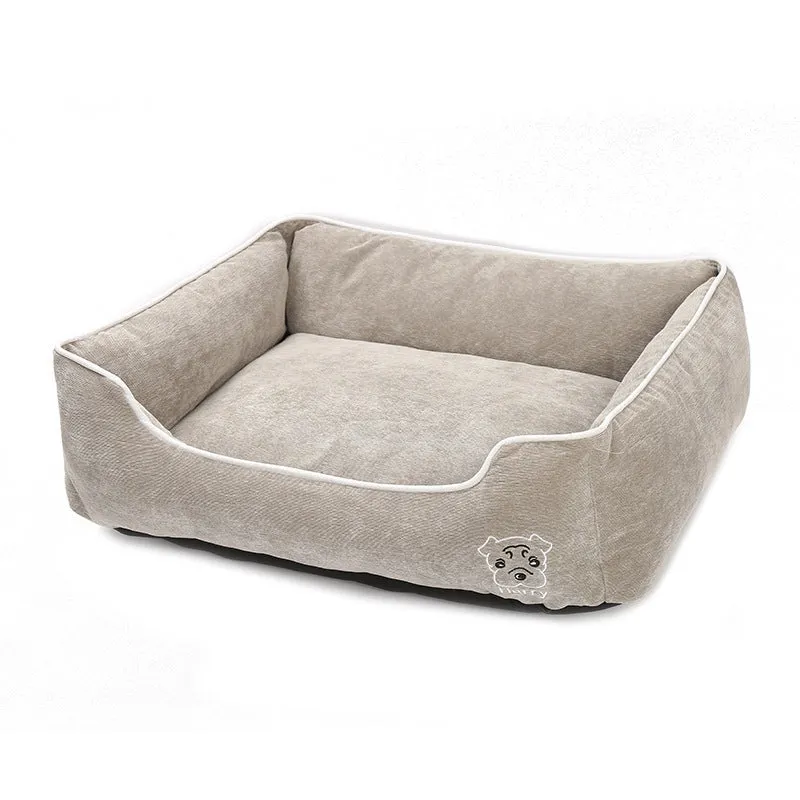 Bite resistant corduroy dog kennel in Blue colour, size XL, with dimensions 70 x 53 x 20 cm