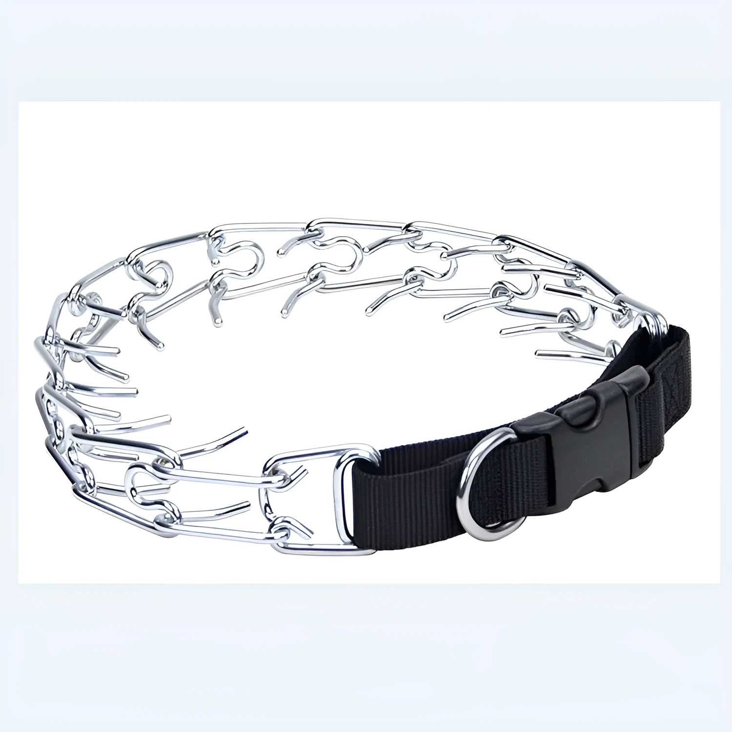 Dog training collar chain with protective sleeve and lead, Q195 iron, adjustable size