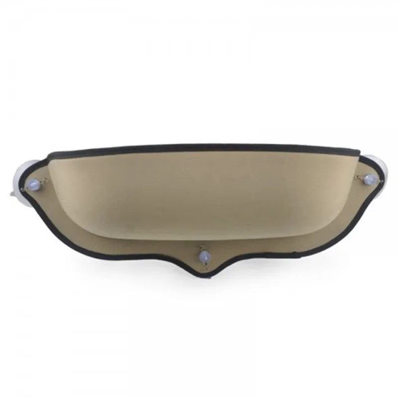 Cyan EVA window cat hammock with suction cup attached to glass