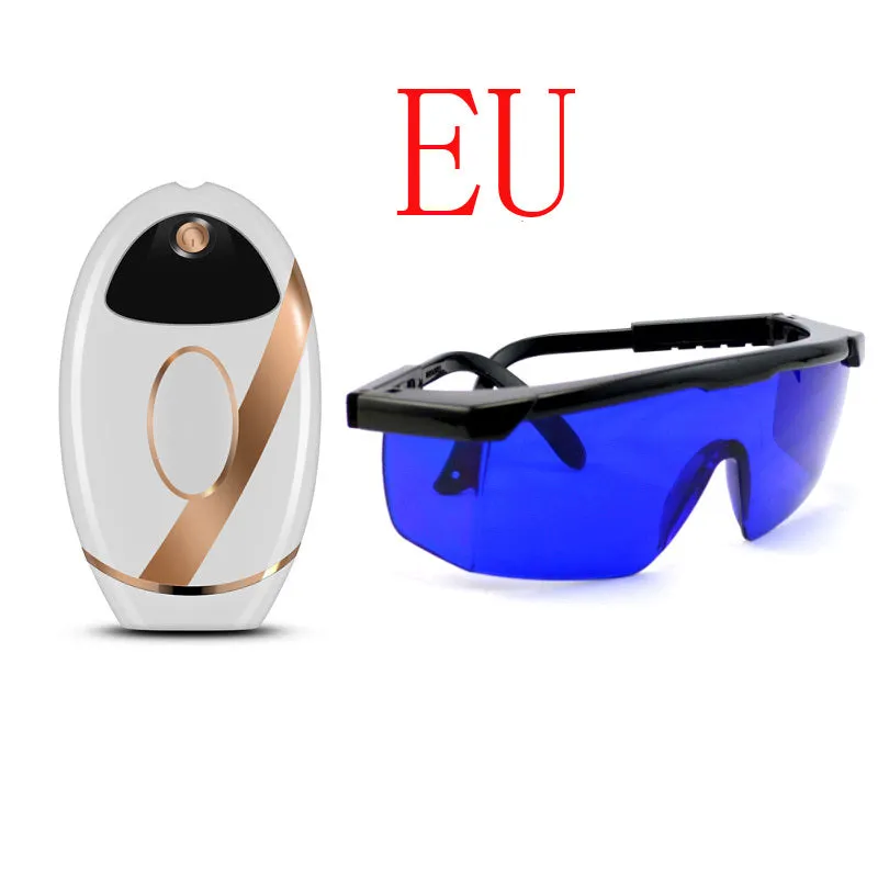 Black beauty laser hair removal machine with IPL technology, ABS body, 14 cm length, for home use on legs and face
