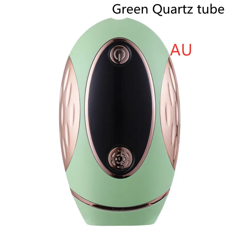 Black beauty laser hair removal machine with IPL technology, ABS body, 14 cm length, for home use on legs and face