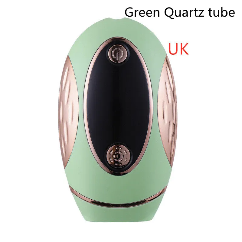 Black beauty laser hair removal machine with IPL technology, ABS body, 14 cm length, for home use on legs and face