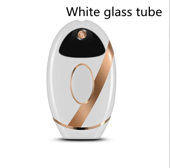 Black beauty laser hair removal machine with IPL technology, ABS body, 14 cm length, for home use on legs and face