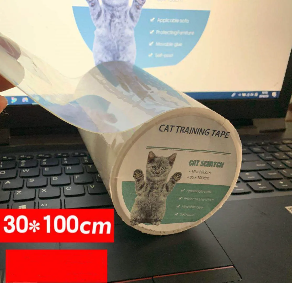 Transparent bucket cat scratch stickers PVC protective film 15x100cm and 30x100cm sizes