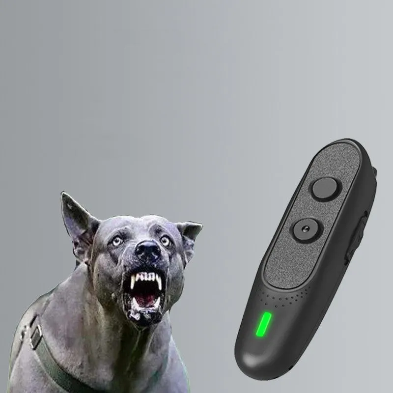 High power portable dog repellent in army green with textured grip for outdoor use