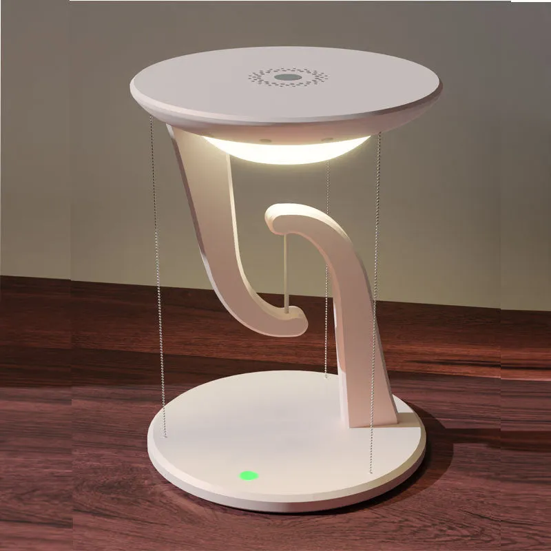 Creative smart wireless phone charger suspension lamp, white, 160x230mm, with USB power cable