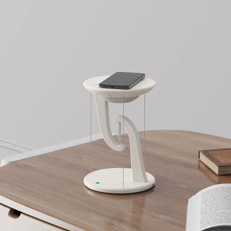 Creative smart wireless phone charger suspension lamp, white, 160x230mm, with USB power cable