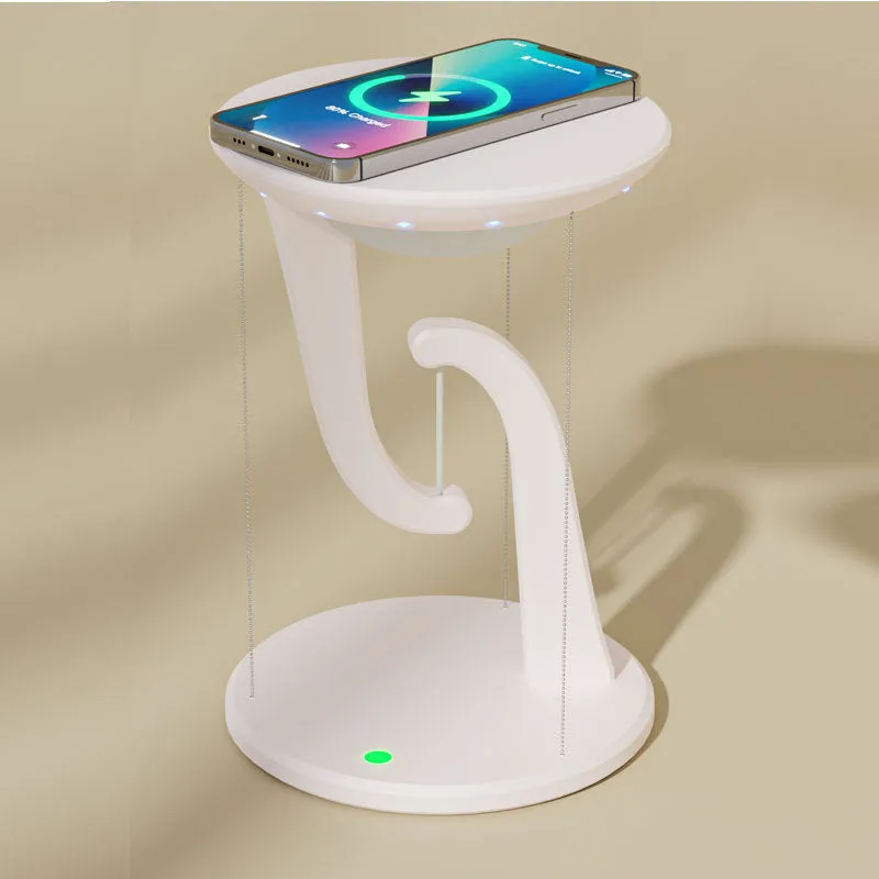 Creative smart wireless phone charger suspension lamp, white, 160x230mm, with USB power cable