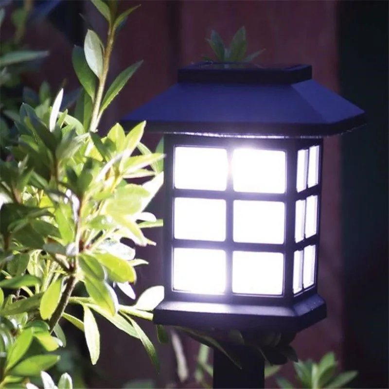Solar square lawn light IP44 0.6W LED 85x360mm for garden courtyard holiday decoration with RGB option