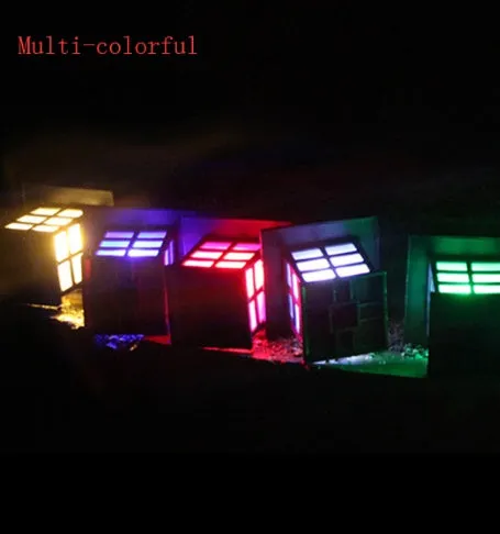 Solar square lawn light IP44 0.6W LED 85x360mm for garden courtyard holiday decoration with RGB option