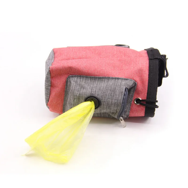 Pet out of the food bag airtight container in blue colour with scoop and closed lid