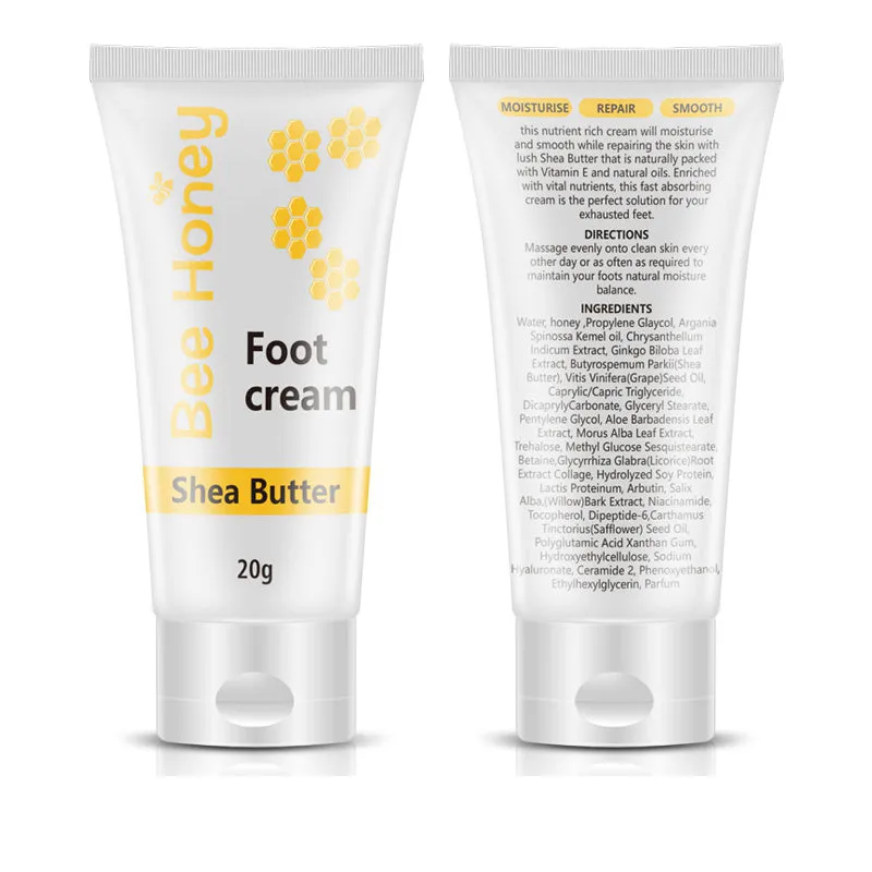 Honey moisturising cream foot cream leg cream 20g with honey and avocado extracts