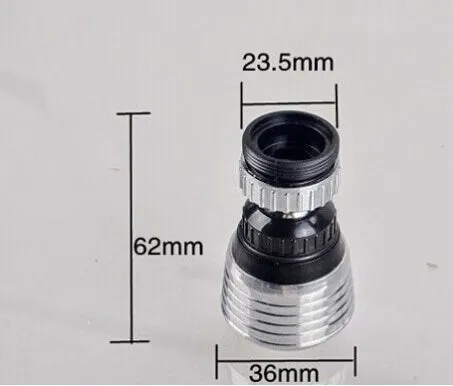 Black multifunctional kitchen plastic faucet with 360 degree rotation and chrome plated finish