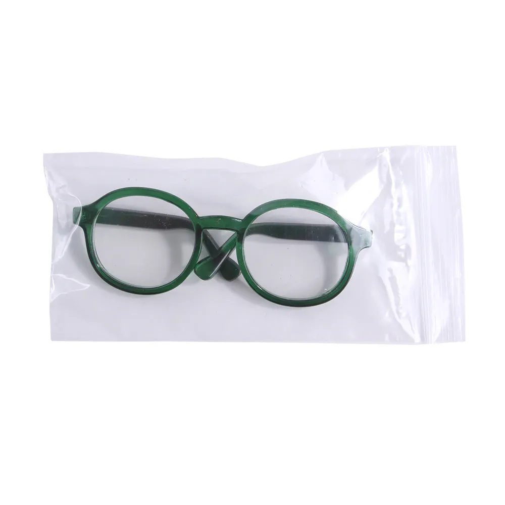 Plastic transparent cat glasses in seven colour options including black, pink, and leopard print