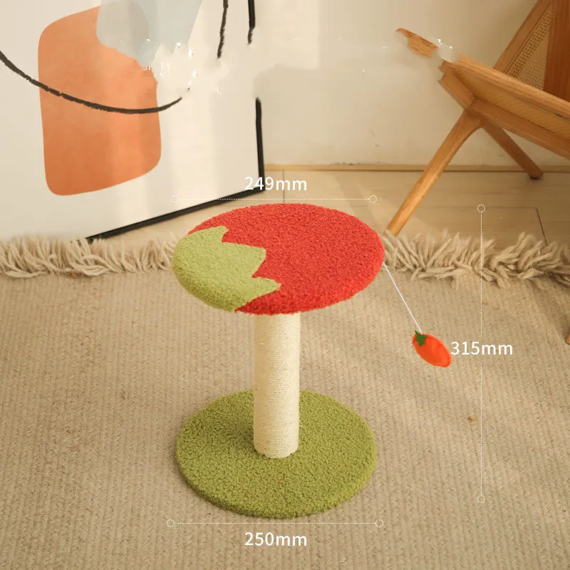 Kitten cat climbing frame with sisal scratching board and interactive play device, stable chassis